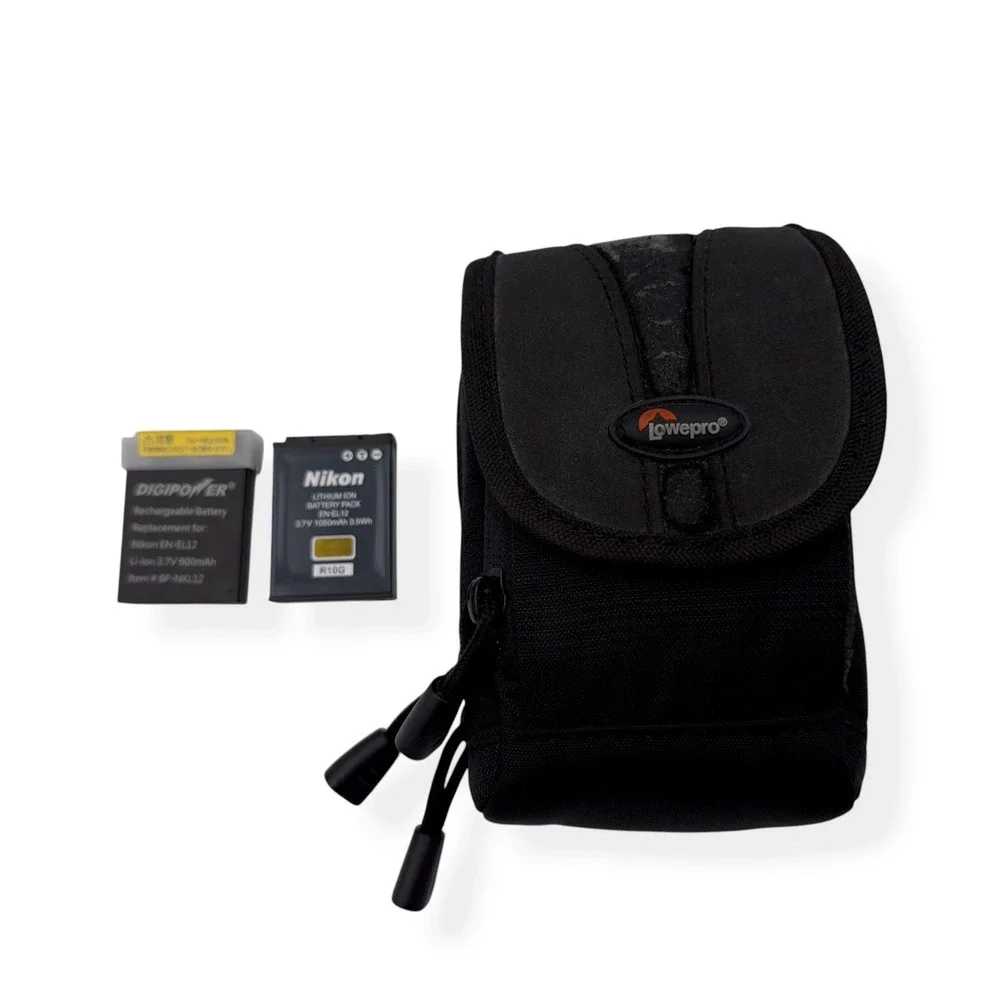 Nikon Coolpix S9400 18MP Digital Camera Black Case & Batteries TESTED WORKING